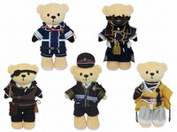 「『刀剣乱舞-ONLINE-』くまめいと」より、薬研藤四郎、鳴狐、燭台切光忠、蛍丸、小狐丸。