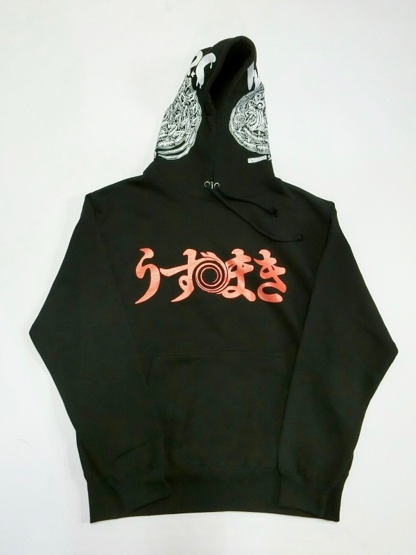 「うずまきマニアプルオーバパーカ（黒渦ブラック）」