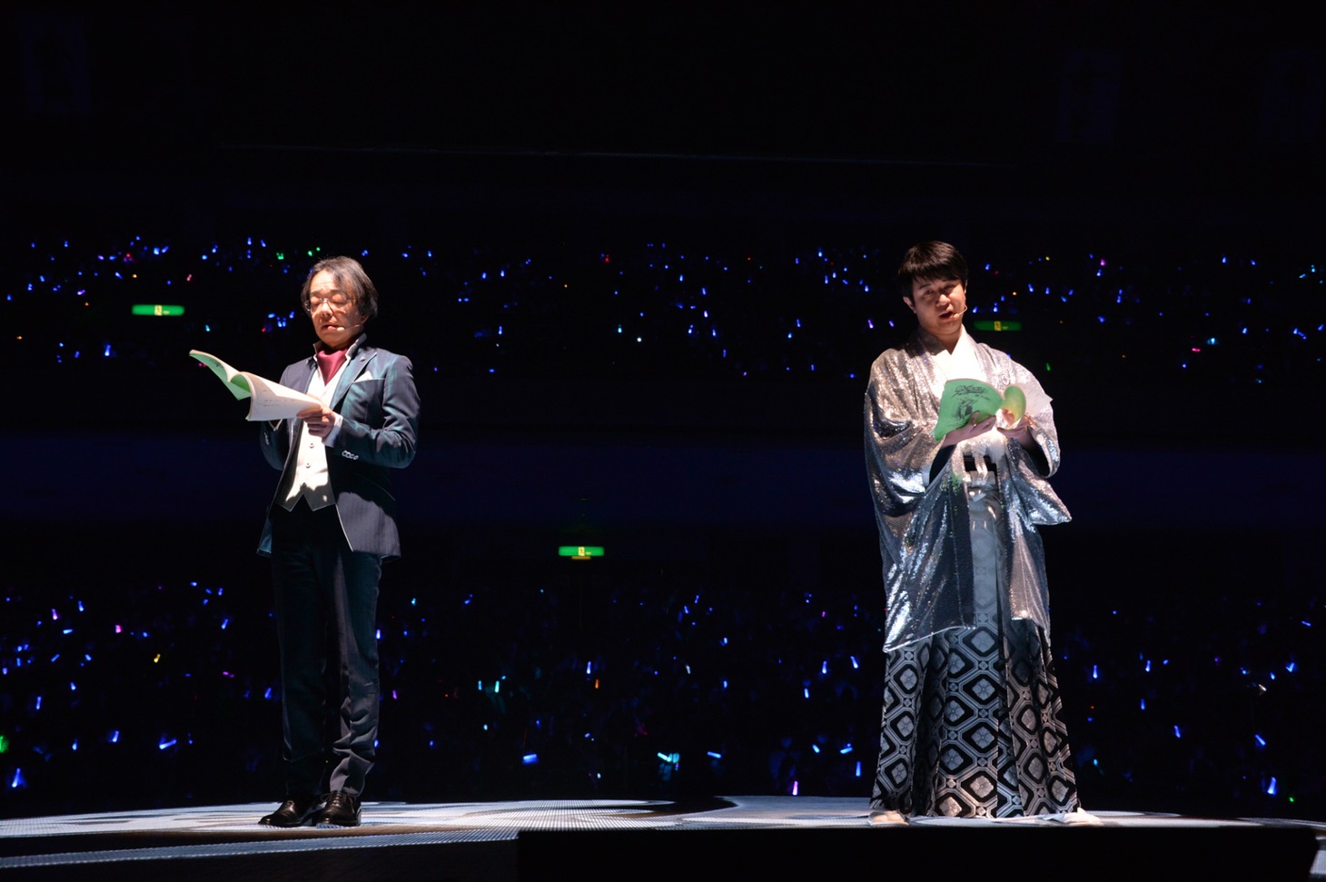 「銀魂 銀祭り 2019（仮）」にて行われた生アフレコの様子。