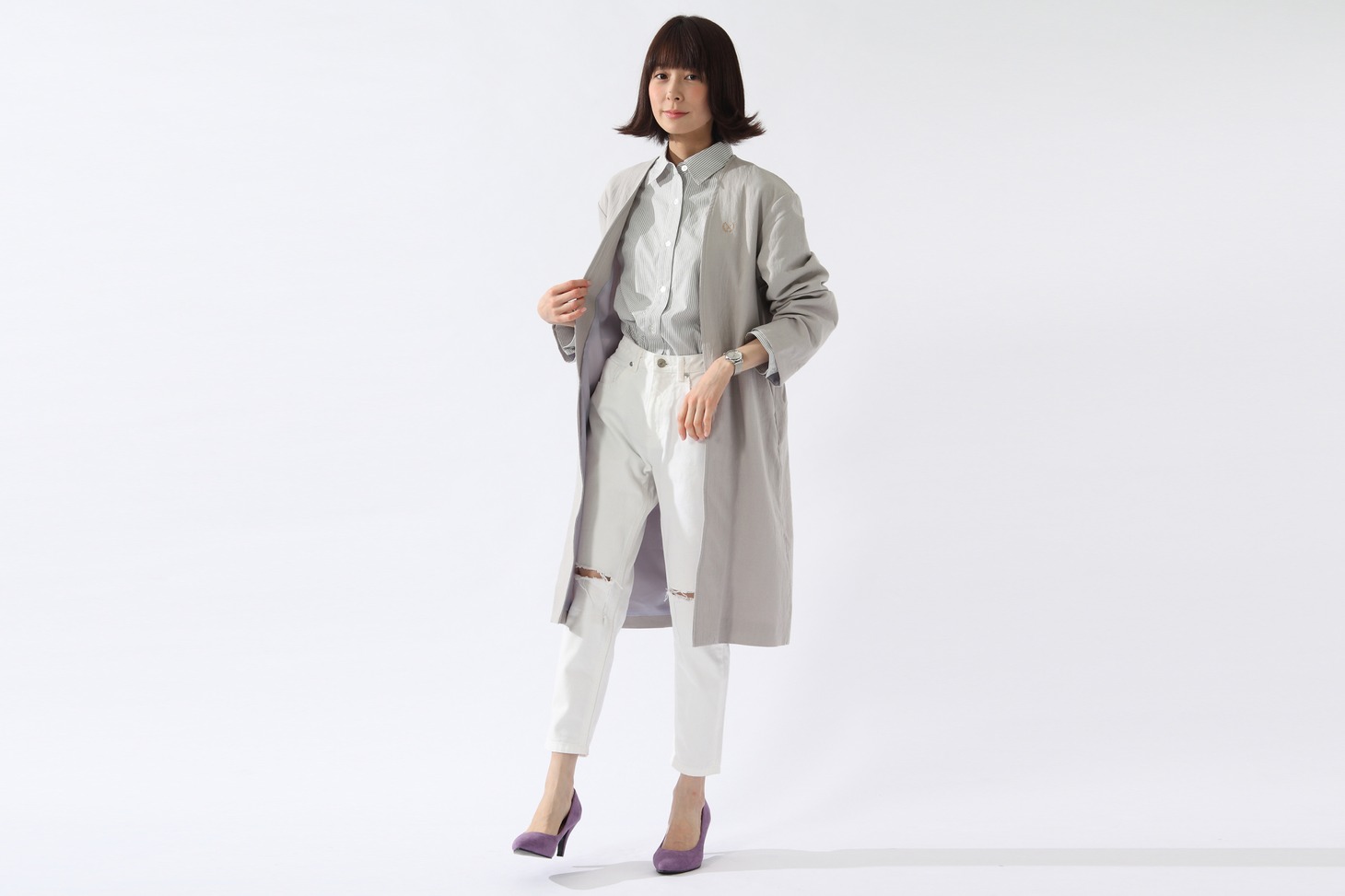 槙島聖護モデルのアウター使用イメージ。