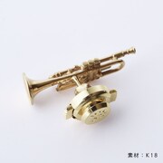 「ムッタの金ピカトランペット タイタックピン（K18）」