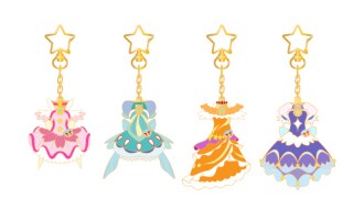 「スター☆トゥインクルプリキュア」衣装チャームのイメージ。