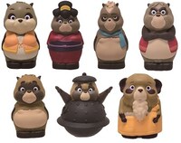 プレゼントクイズで5名に当たる「平成狸合戦ぽんぽこ 指人形7種セット」。