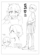 「ぼくらの七日間戦争」より、菊地英治のキャラクター設定画。