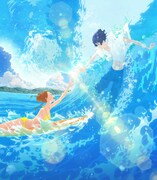 劇場アニメ「きみと、波にのれたら」ビジュアル (c)2019「きみと、波にのれたら」製作委員会