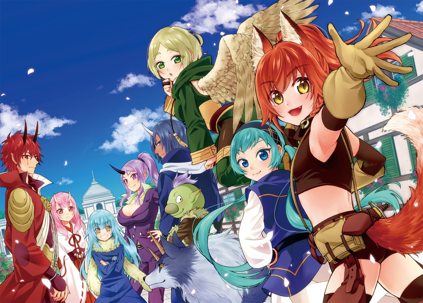 「転生したらスライムだった件 異聞 ～魔国暮らしのトリニティ～」ビジュアル