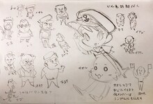 森下裕美による出展作品のラフ案。