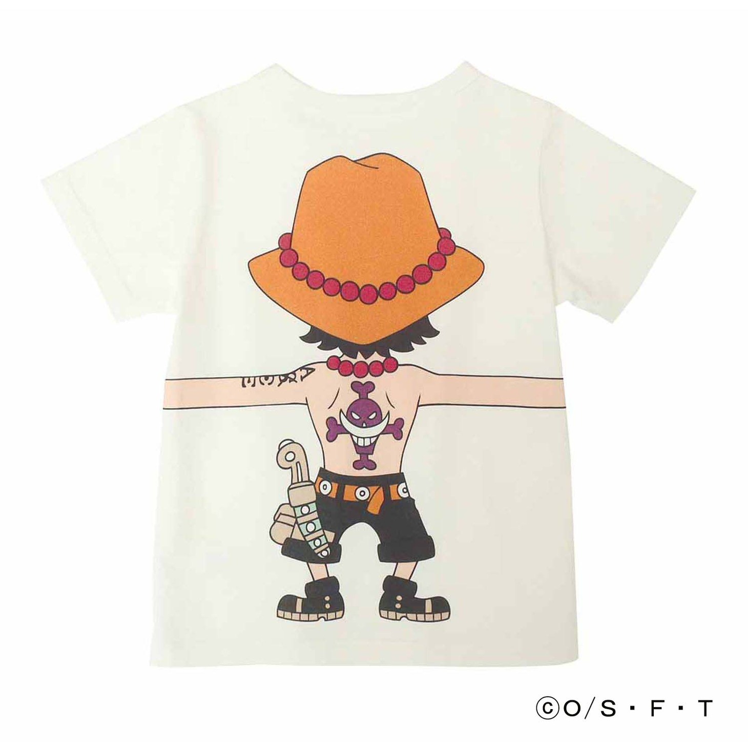 「ONE PIECE」と「つながるTシャツ」のコラボアイテム（子供用）。