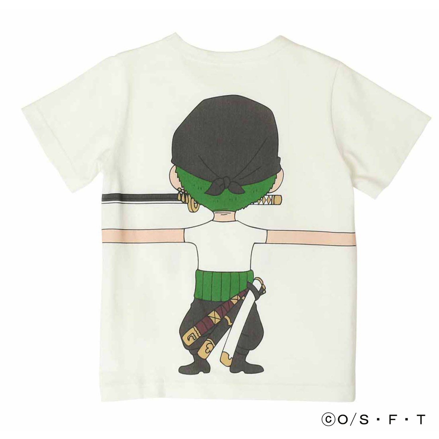 「ONE PIECE」と「つながるTシャツ」のコラボアイテム（子供用）。
