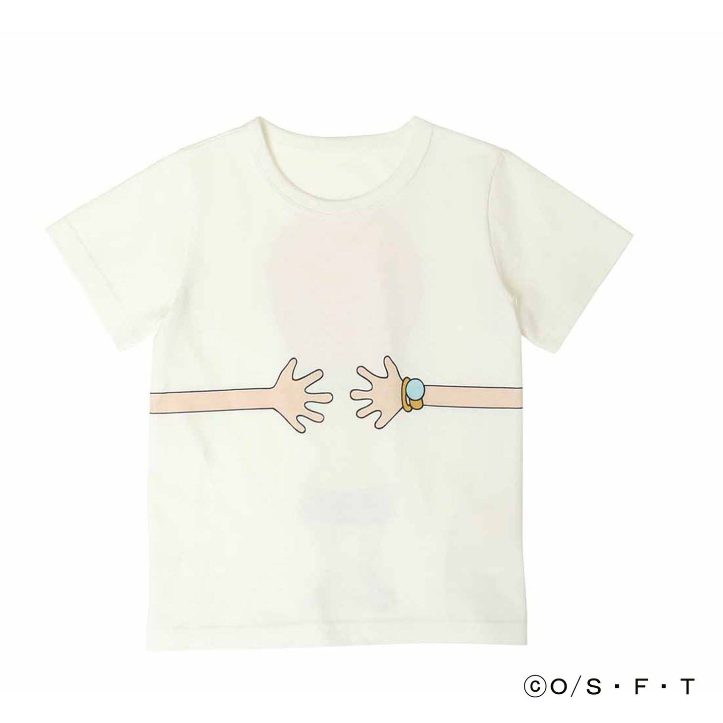 「ONE PIECE」と「つながるTシャツ」のコラボアイテム（子供用）。