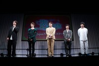左から浪川大輔、KENN、小林豊、岡本信彦、福山潤。