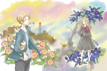 緑川ゆきによる描き下ろし三方背ケースのデザイン。