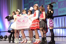 左から厚木那奈美、久保田未夢、林鼓子、佐々木李子、芹澤優、若井友希、森嶋優花。
