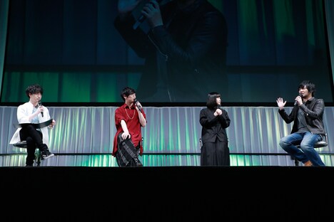 左から小林裕介、古川慎、市ノ瀬加那、中村悠一。