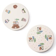 「吸水性のあるセラミックコースター2柄セット」萩岩睦美モデル