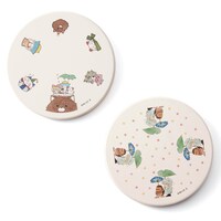 「吸水性のあるセラミックコースター2柄セット」萩岩睦美モデル