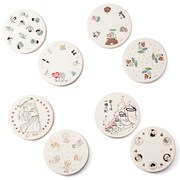 「吸水性のあるセラミックコースター2柄セット」