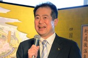 山市長の野志克仁氏。