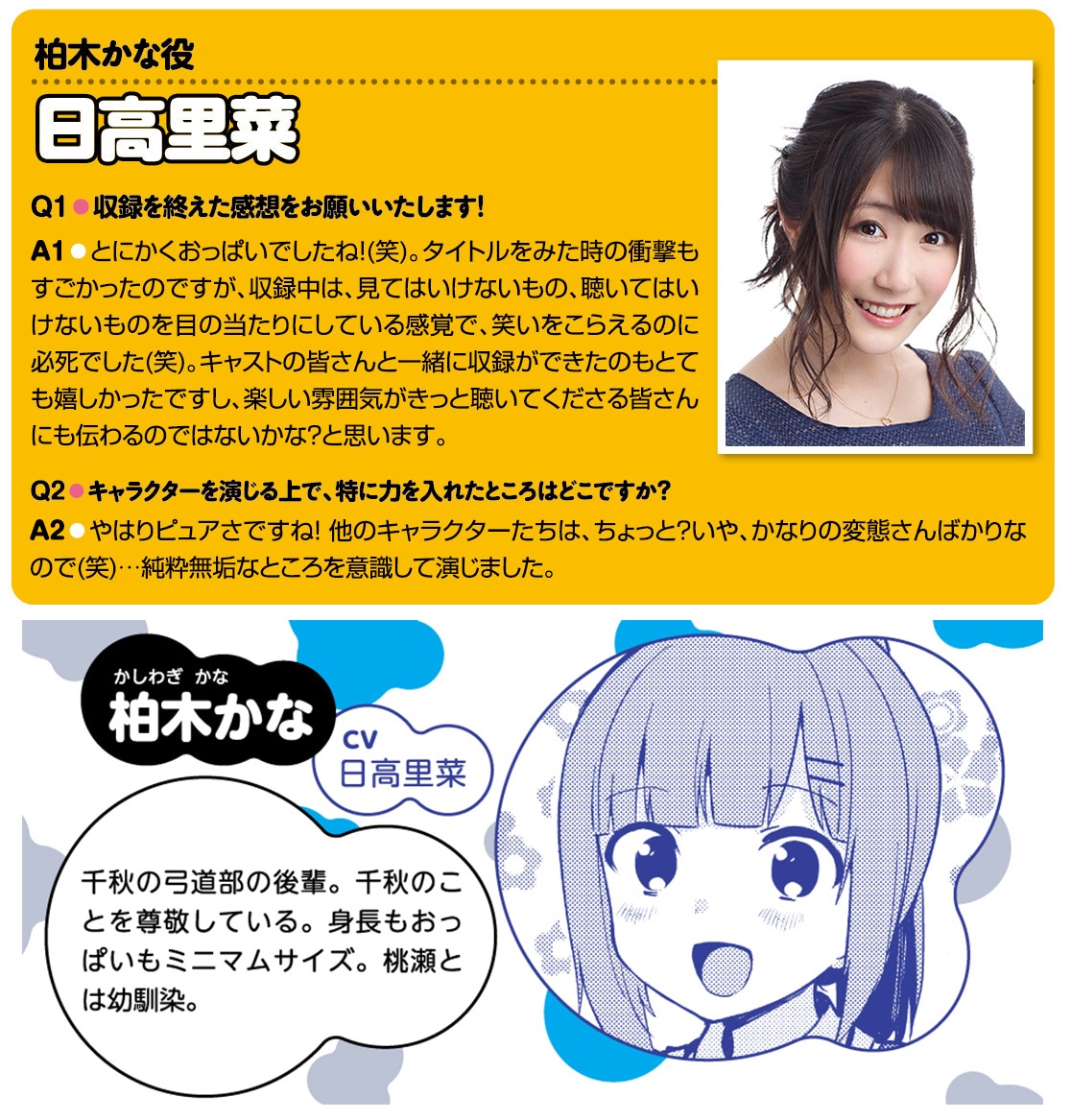 日高里菜へのインタビュー。