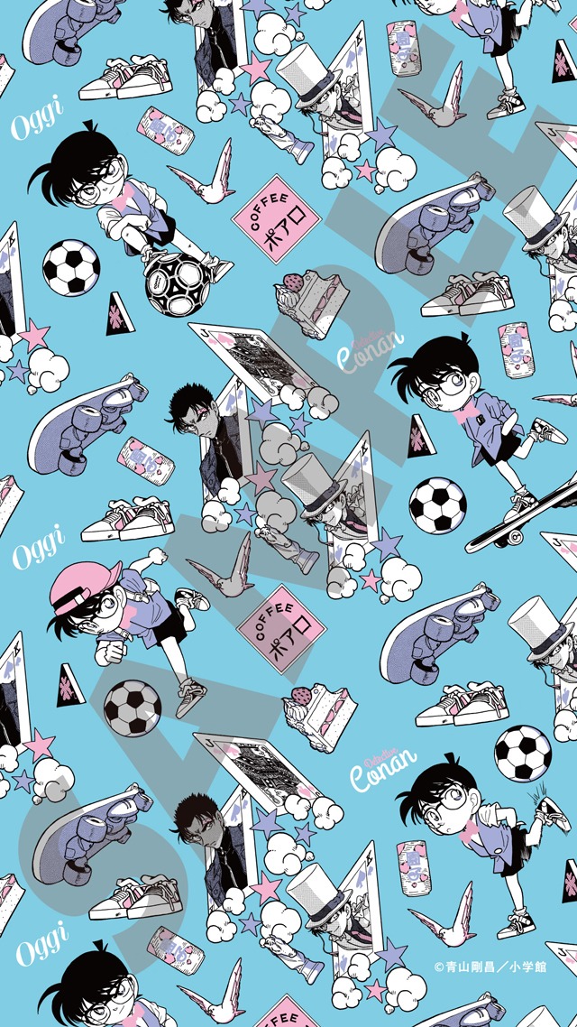 「名探偵コナン」とTWOPLATOONとのコラボによる壁紙。