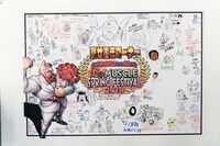 会場に設置された寄せ書きコーナー。