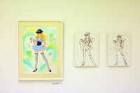 「チェンジ・アンド・チャレンジ」のコーナーより、高田明美が描いた「こちら葛飾区亀有公園前派出所」のイラスト。