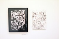 「チェンジ・アンド・チャレンジ」のコーナーより、秋本治が描いた「吸血鬼ハンターD 」のイラスト。