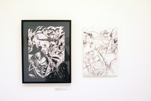 「チェンジ・アンド・チャレンジ」のコーナーより、秋本治が描いた「吸血鬼ハンターD 」のイラスト。