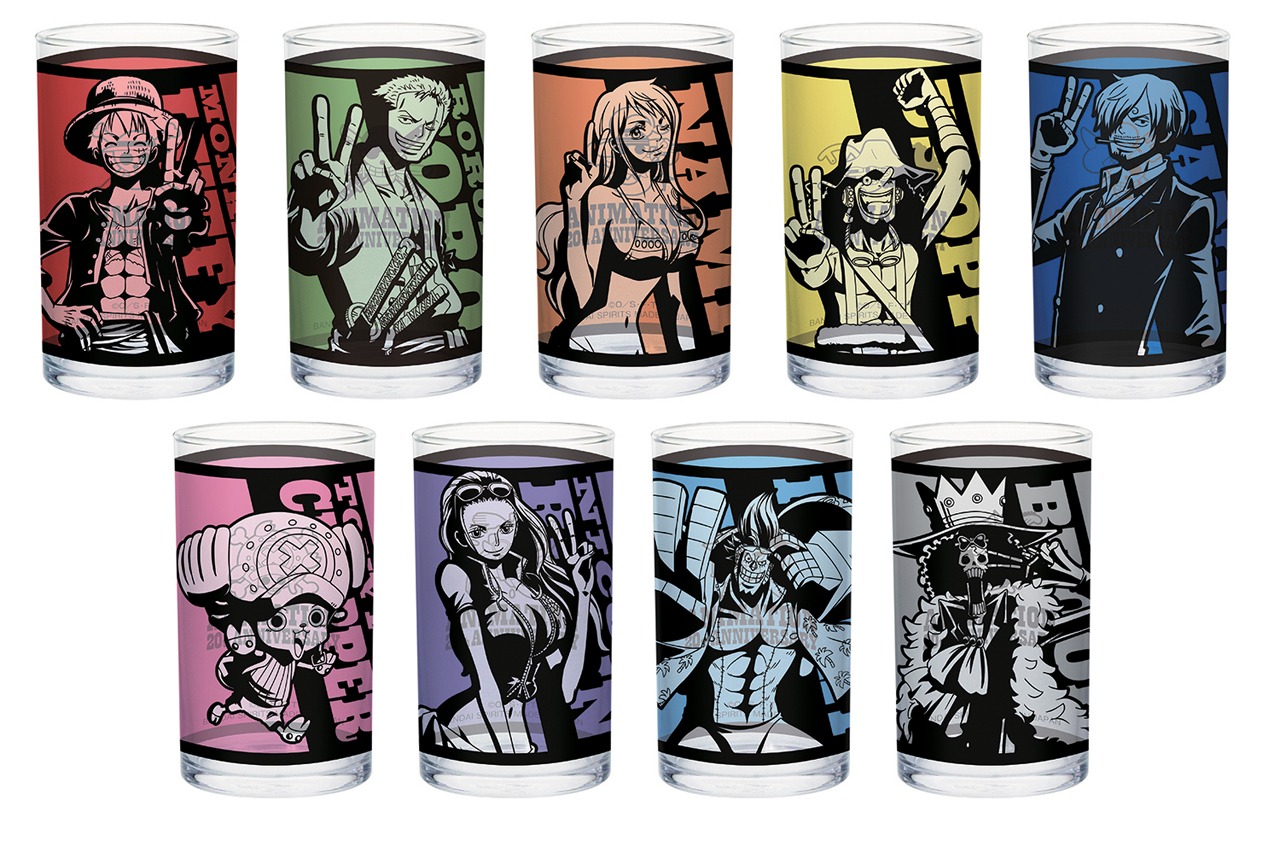 G賞「ピース！麦わらの一味グラス」