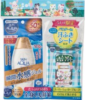 汗拭きシート付きの日焼け止め。