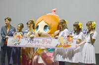 映画「パンドラとアクビ」舞台挨拶の様子。