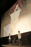 「『DOUBLE DECKER! ダグ&キリル』トークショー付きEXTRA一挙上映会」の様子。左から三上哲、天崎滉平。