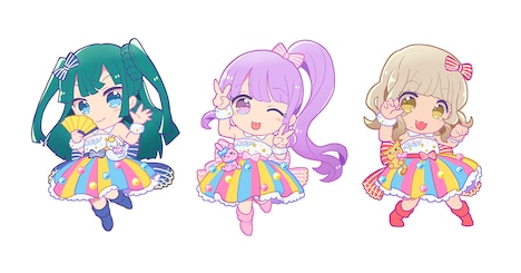 ノンシュガーの描き下ろしSDイラスト。(c)Ｔ－ＡＲＴＳ / syn Sophia / テレビ東京 / IPP製作委員会