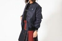 エレンモデルのアウター着用例。