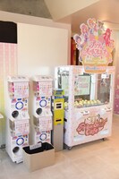 店内に設置されたカプセルトイとクレーンゲーム。