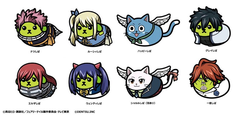 「FAIRY TAIL」と豆しばによるコラボイラスト。