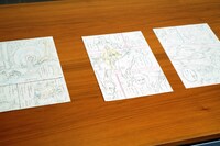 岸本斉史による「サムライ8 八丸伝」のネーム。