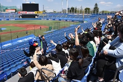 天に向かってつば九郎 お手羽渡し会 In神宮球場 つば九郎が悩みに答えた イベントレポート 写真35枚 コミックナタリー