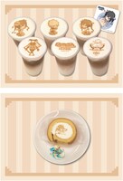 「ダンまちアートラテ」と「ヘスティア印のアートロールケーキ」。