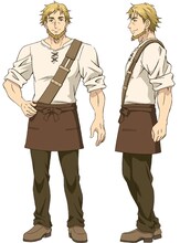 ケニス（CV：小山剛志）。冒険者たちが集まる酒場兼宿屋・踊る虎猫亭の主人。元冒険者でデイルとは現役時代からの古い付き合いでもある。