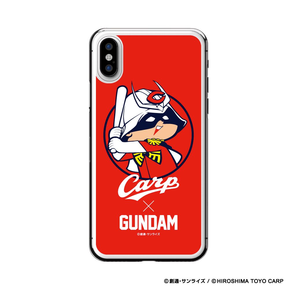 ガンダム×カープ iPhoneクリアケースX/XS用（シャア坊や）」 - 坊や 