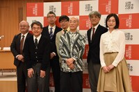 「富野由悠季の世界」記者会見の様子。