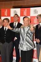 「富野由悠季の世界」記者会見の様子。