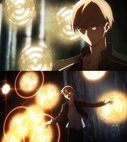 ufotable特典の「台紙と飾れるアクリルスタンド（ギルガメッシュ）」。