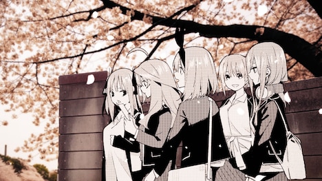 「拝啓、桜舞い散るこの日に」のMVより。(c)少年ジャンマガ学園製作委員会