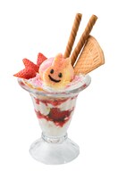 「プリズムストーン ノンシュガーカフェ」のコラボメニュー「てへぺろ！のんのうさぎさんパフェ」。