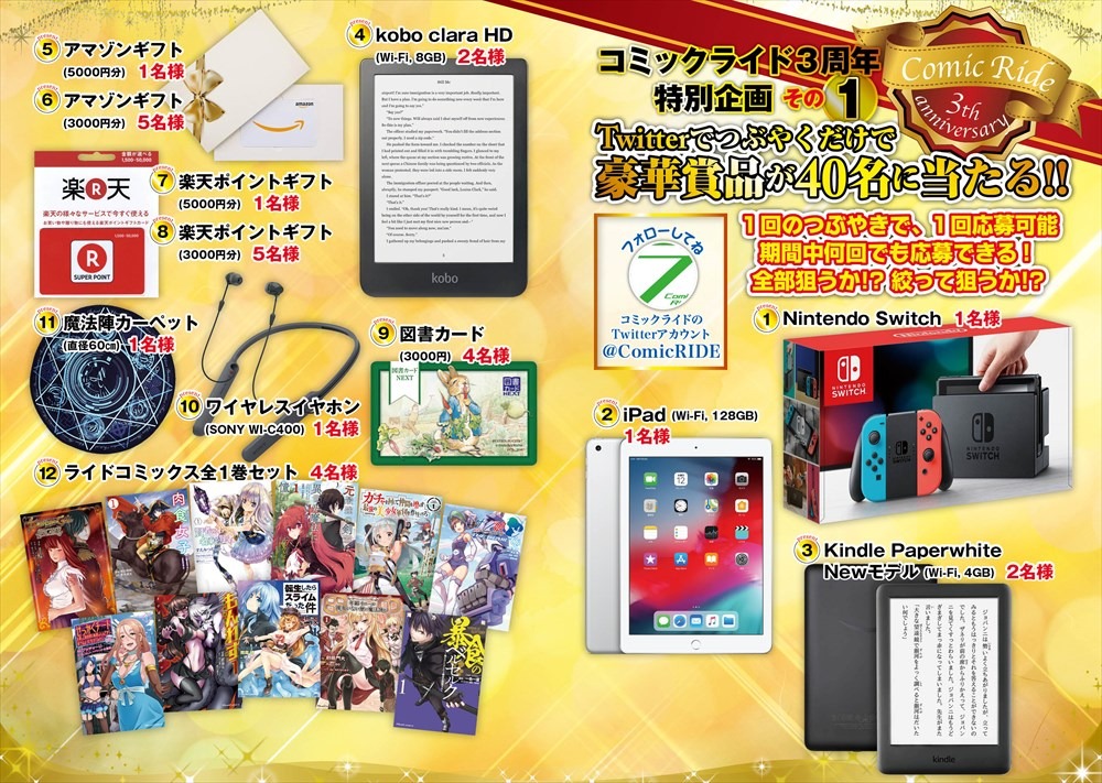 コミックライド35号で展開されているプレゼント企画。