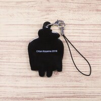 「生理ちゃん」のラバーストラップ（ウラ）。