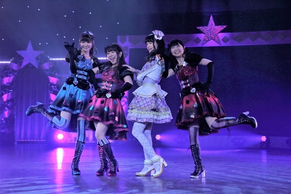 ガァルマゲドン・ミ。左から渡部優衣、牧野由依、山田唯菜、真田アサミ。