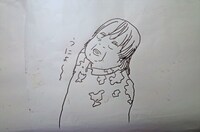 祖父江の似顔絵のアップ。